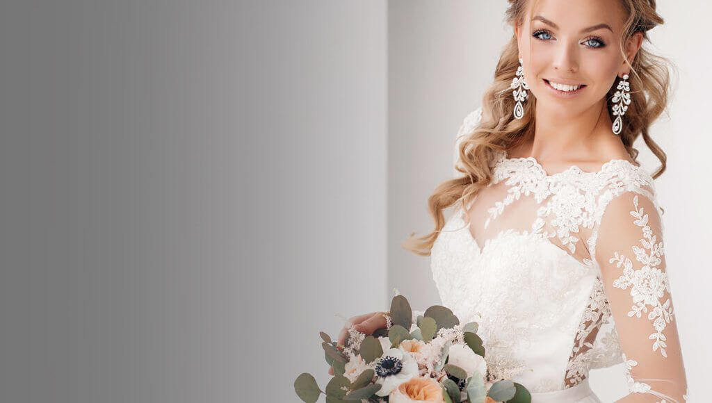 A bridal hair design model