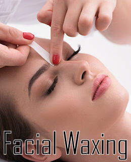 a facial waxing model